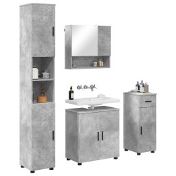 vidaXL Badkamermeubelset 4 st Beton Grijs 61 x 35 x 64 cm