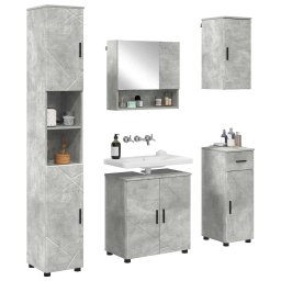 vidaXL Badkamermeubelset 5 st Beton Grijs 61 x 35 x 64 cm