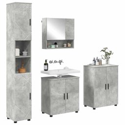 vidaXL Badkamermeubelset 4 st Beton Grijs 61 x 35 x 64 cm