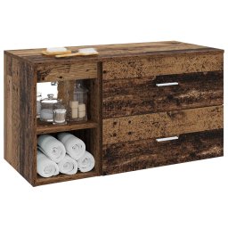 vidaXL Badkamermeubelset 2 st Oud hout Bewerkt hout