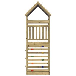 vidaXL Speeltoren Bruin 52,5 x 85 x 265 cm Massief geïmpregneerd hout