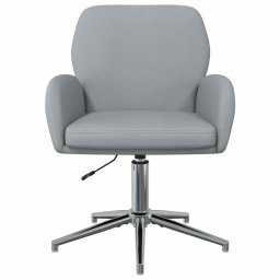 vidaXL Draaiende Bureaustoelen 2 st 54 x 58 x 90 cm Lichtgrijs Stof