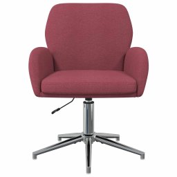 vidaXL Draaiende Bureaustoelen 2 st 54 x 58 x 90 cm Wijnrood Stof