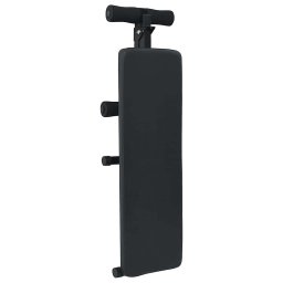 vidaXL Opkrolbank Zwart 124 x 33,5 x 55 cm Gepoedercoat staal