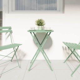 vidaXL Bistrotafel Licht muntgroen Ø 50 x 71 cm Poedercoating staal