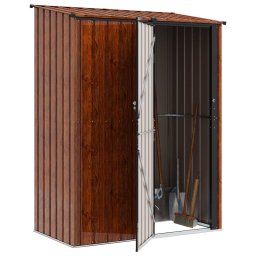 vidaXL Tuinhuisjes Bruin 153,5 x 86 x 200 cm Metaal
