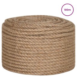 vidaXL Jute Touw 2 st 2 mm 100 m Naturel 100% Tossa jute