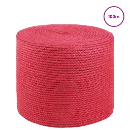 vidaXL 2 st 2 mm Rood 100% Tossa jute