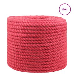 vidaXL Jute Touw 10 mm Rood 100% Tossa jute