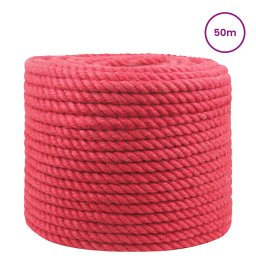 vidaXL Jute Touw 12 mm Rood 100% Tossa jute