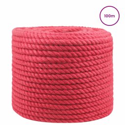 vidaXL Jute Touw 12 mm Rood 100% Tossa jute
