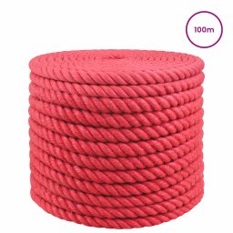 vidaXL Jute Touw 20 mm Rood 100% Tossa jute