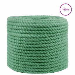 vidaXL Jute Touw 14 mm Groen 100% Tossa jute