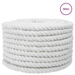 vidaXL Katoenen Touw 16 mm 100 m Wit 100% Katoen