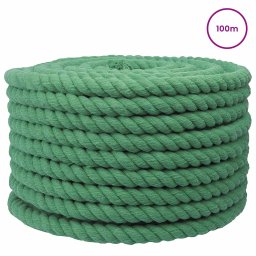 vidaXL Katoenen Touw 16 mm 100 m Groen 100% Katoen