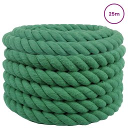 vidaXL Katoenen Touw 36 mm 25 m Groen 100% Katoen