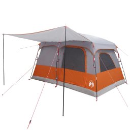 vidaXL Gezinstent 8-persoons Grijs en Oranje Polyester