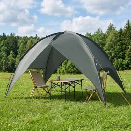 vidaXL Camping Tent met Regenhoes Waterdicht 4-persoons Legergroen
