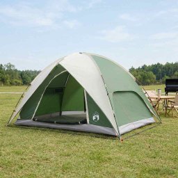 vidaXL Camping Tent met Regenhoes Waterdicht 4-persoons Groen