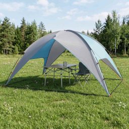 vidaXL Camping Tent met Regenhoes Waterdicht 4-persoons Blauw