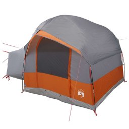 vidaXL Tailgate Tent met Regenfly Waterdicht Grijs en Oranje