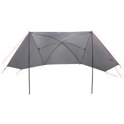 vidaXL Autotent 308 x 215 x 220 cm Grijs en Oranje Polyester en staal