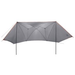 vidaXL Autotent 350 x 250 cm Grijs en Oranje Polyester en staal