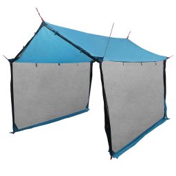 vidaXL Campingzeil met gaaswanden 340 x 260 x 220 cm Blauw