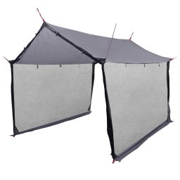 vidaXL Campingzeil met gaaswanden 340 x 260 x 220 cm Grijs en Oranje