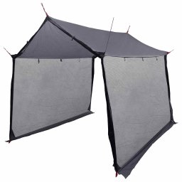 vidaXL Campingzeil met gaaswanden 270 x 210 x 210 cm Grijs en Oranje