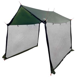 vidaXL Campingzeil met gaaswanden 270 x 210 x 210 cm Legergroen