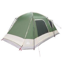 vidaXL Huisje Tent met dak Groen 12-Persoons Polyester en staal