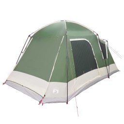 vidaXL Huisje Tent met dak Groen 8-persoons Polyester en staal