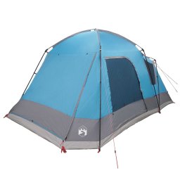 vidaXL Huisje Tent met dak Blauw 8-persoons Polyester en staal