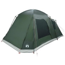 vidaXL Huisje Tent met dak Leger groen 8-persoons Polyester en staal