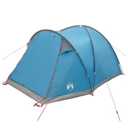 vidaXL Huisje Tent met dak Blauw 4-persoons Polyester en staal
