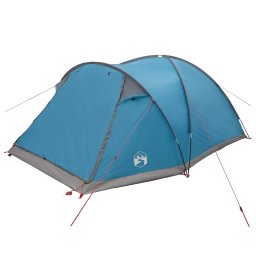 vidaXL Huisje Tent met dak Blauw 6-persoons Polyester en staal