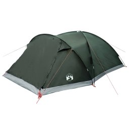 vidaXL Huisje Tent met dak Leger groen 8-persoons Polyester en staal