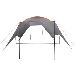 vidaXL Camping Tarp Waterbestendig Grijs en Oranje 550 x 400 x 230 cm