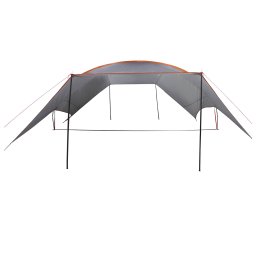 vidaXL Camping Tarp Waterbestendig Grijs en Oranje 695 x 580 x 200 cm