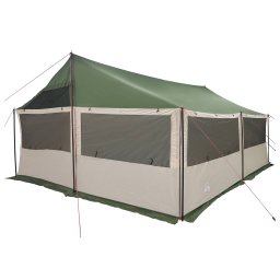 vidaXL Gezinstent met dak Groen 600 x 400 x 268 cm Polyester en staal