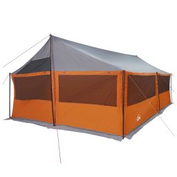 vidaXL Gezinstent met dak Grijs en Oranje 600 x 400 x 268 cm