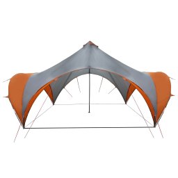 vidaXL Partytent Grijs en Oranje 500 x 500 x 350 cm Polyester en staal