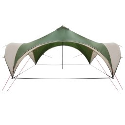 vidaXL Partytent met dak Groen 600 x 600 x 400 cm Polyester en staal