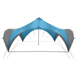 vidaXL Partytent met dak Blauw 600 x 600 x 400 cm Polyester en staal