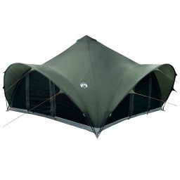 vidaXL Tipi Tent met dak Leger groen 18-Persoon Polyester en staal