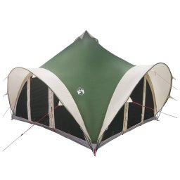 vidaXL Tipi Tent met dak Groen 6-persoons Polyester en staal