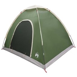 vidaXL Kamperen tent 2-persoons Groen 185T Polyester met PU coating
