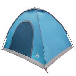 vidaXL Kamperen tent 2-persoons Blauw 185T Polyester met PU coating