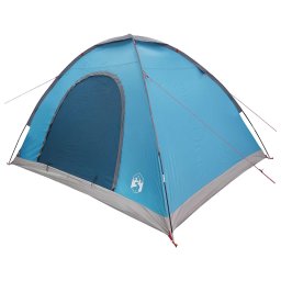 vidaXL Kamperen tent 4-persoons Blauw 185T Polyester met PU coating
